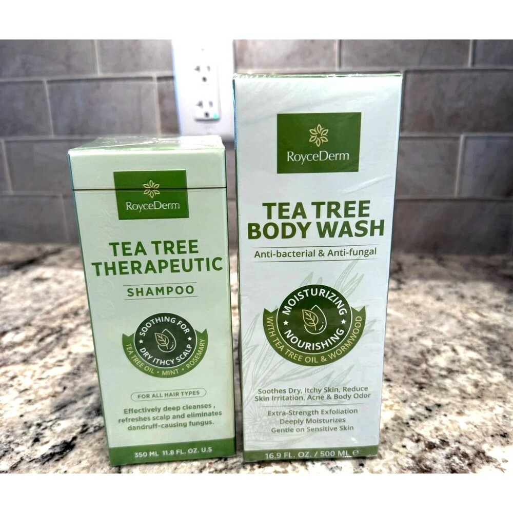RoyceDerm Tea Tree Body Wash and Shampoo Bundle